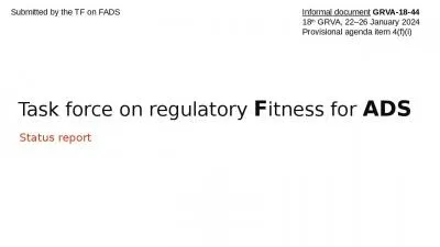 Task force on regulatory