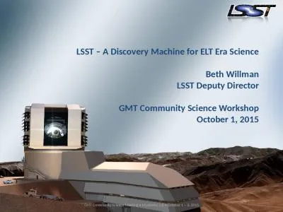 LSST – A Discovery Machine