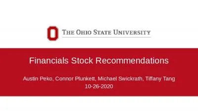 Financials Stock Recommendations