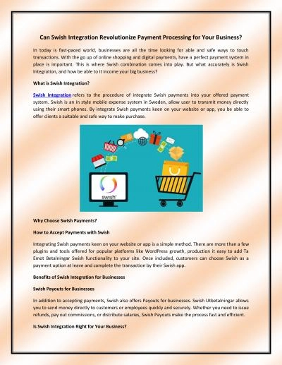 Can Swish Integration Revolutionize Payment Processing for Your Business?