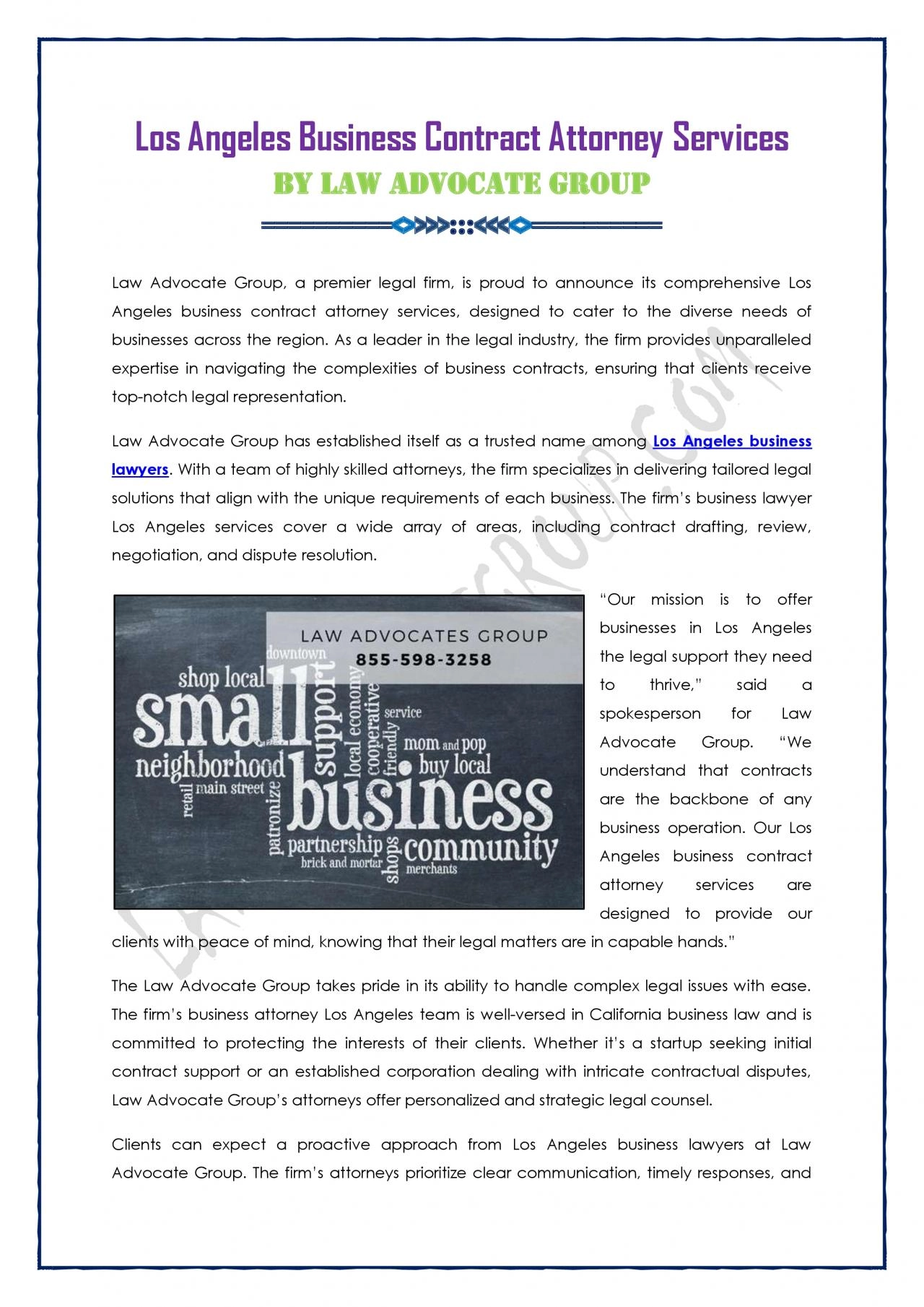 PDF-Los Angeles Business Contract Attorney Services