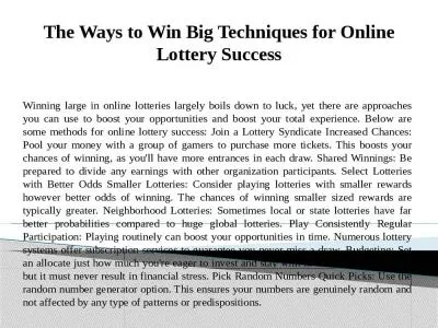 online lottery