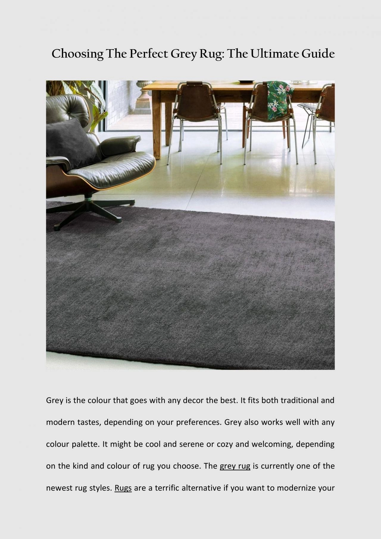 PDF-Choosing The Perfect Grey Rug: The Ultimate Guide