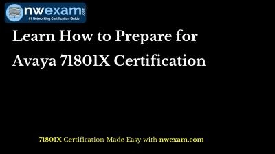 Learn How to Prepare for Avaya 71801X Certification