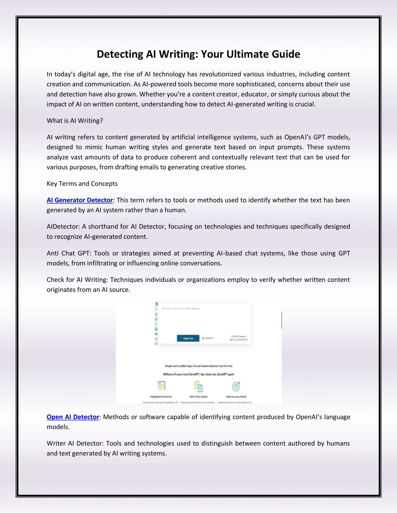 PDF-Detecting AI Writing: Your Ultimate Guide