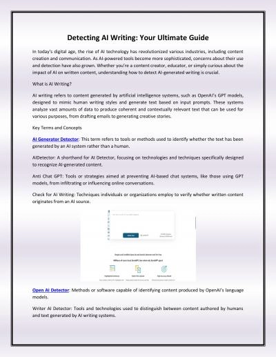 Detecting AI Writing: Your Ultimate Guide