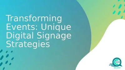 Transforming Events Unique Digital Signage Strategies