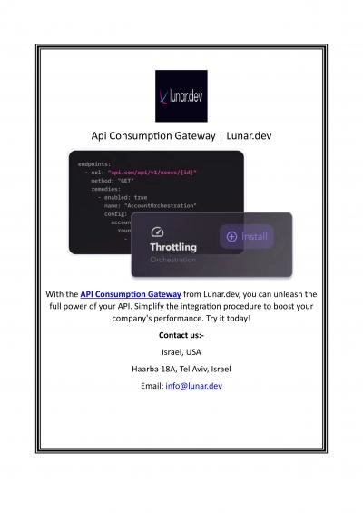 Api Consumption Gateway | Lunar.dev