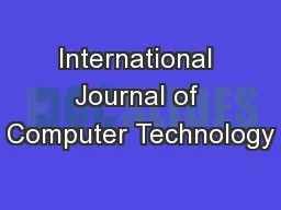 International Journal of Computer Technology