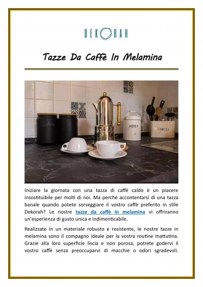 Tazze da Caffè in Melamina | Dekorah