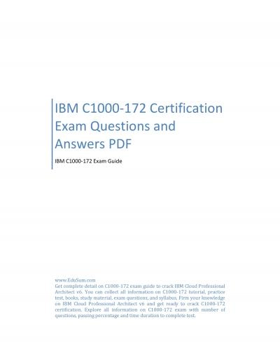 IBM C1000-172 Certification Exam Questions and Answers PDF