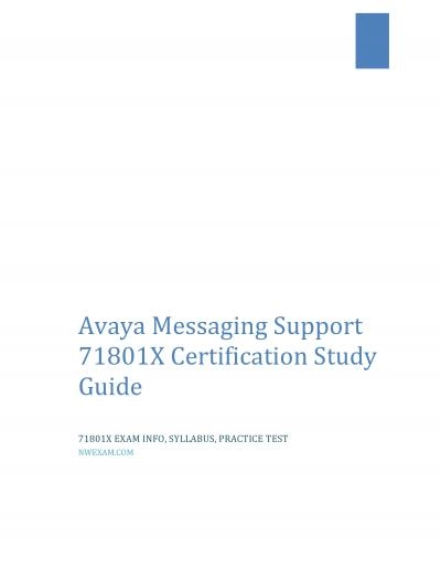 Avaya Messaging Support 71801X Certification Study Guide