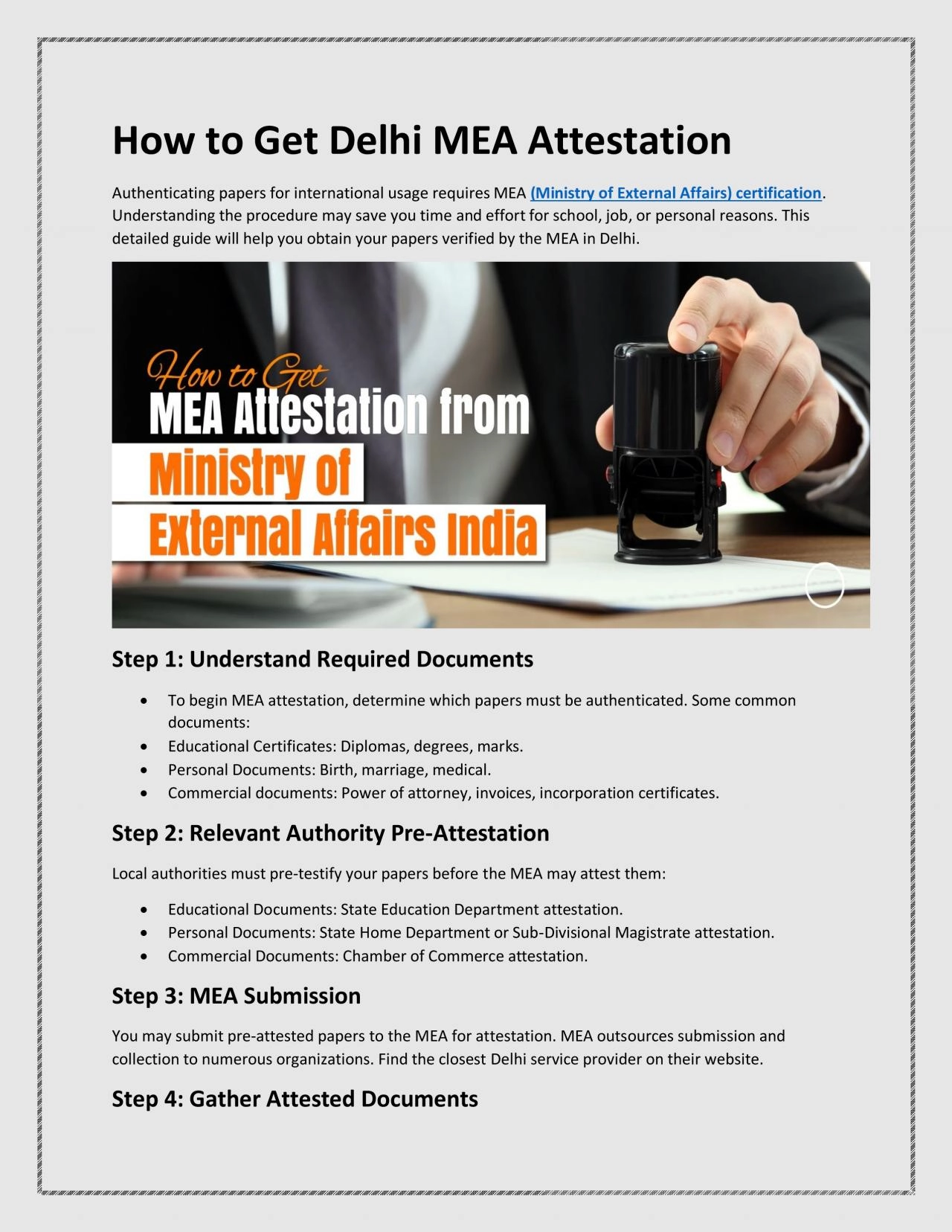 PDF-How to Get Delhi MEA Attestation