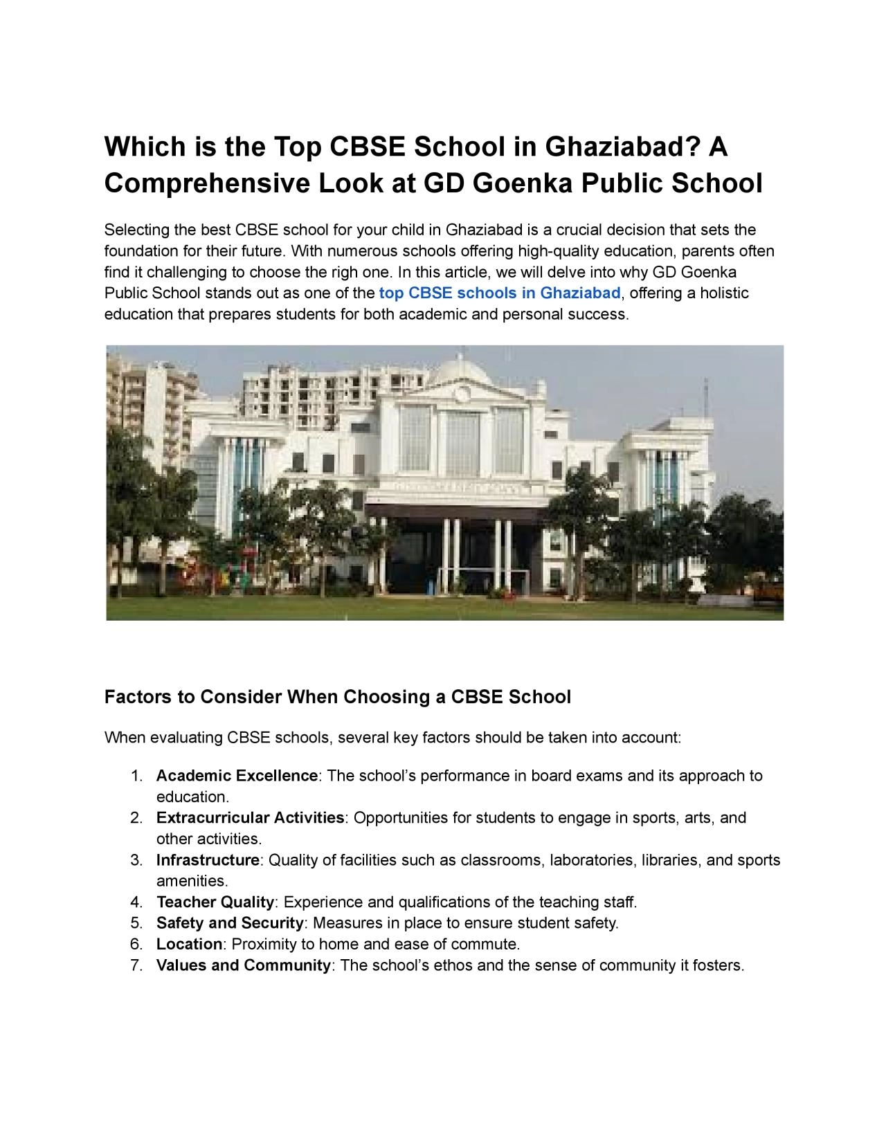 PDF-Which is the Top CBSE School in Ghaziabad?