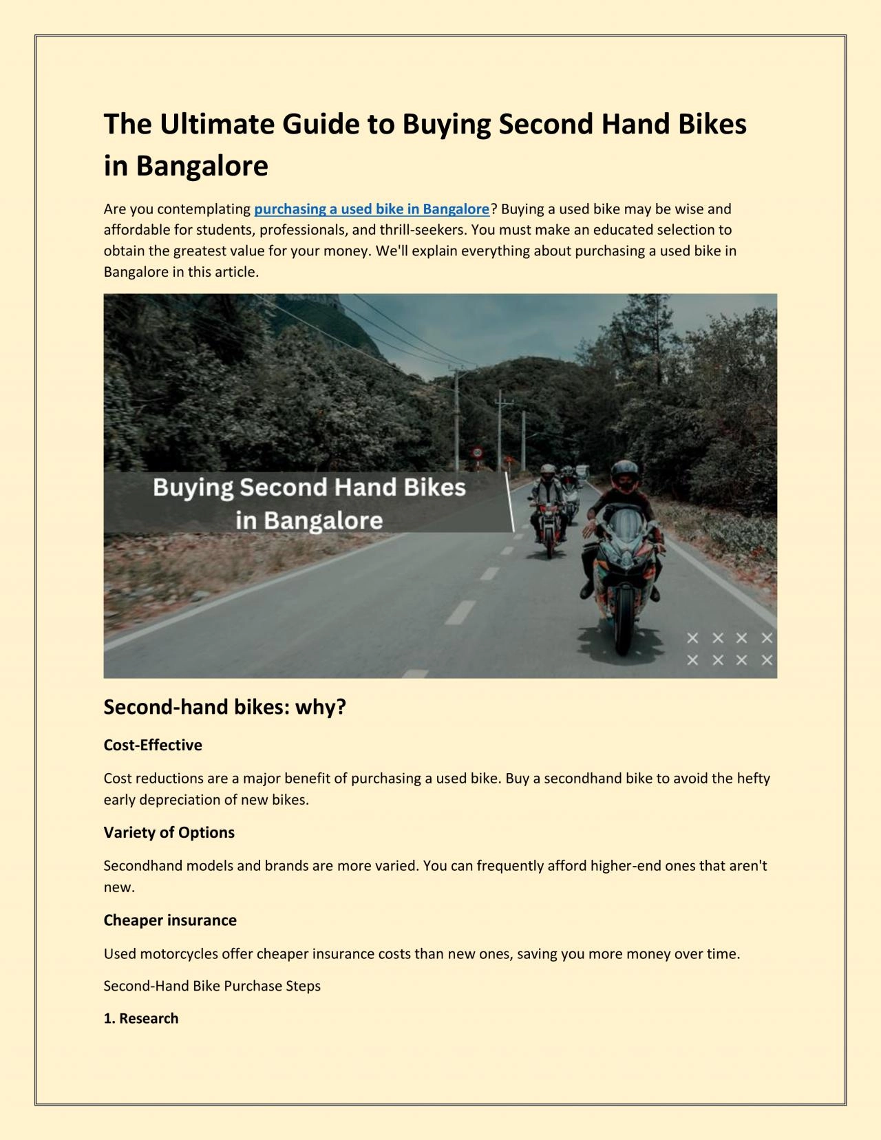 PDF-The Ultimate Guide to Buying Second Hand Bikes in Bangalore