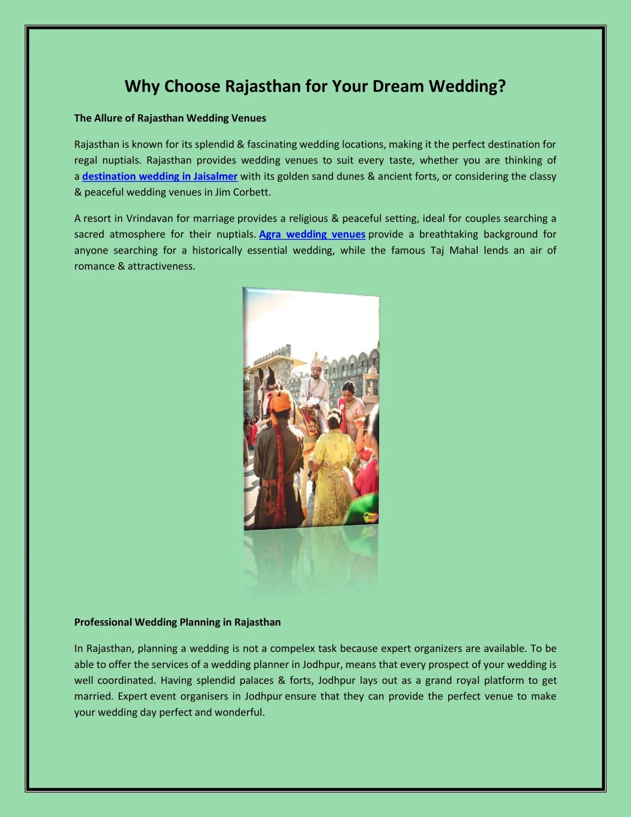 PDF-Why Choose Rajasthan for Your Dream Wedding?