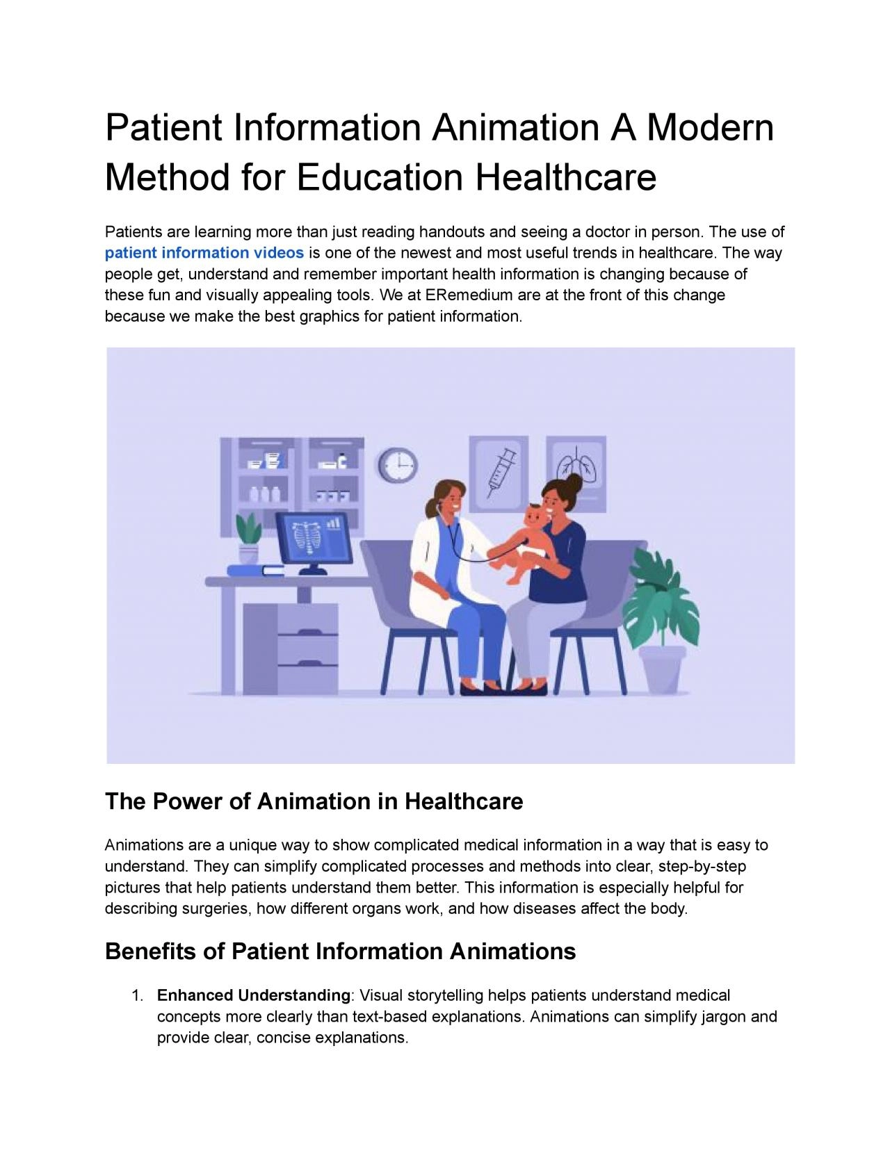 PDF-Patient Information Animation A Modern Method for Education Healthcare