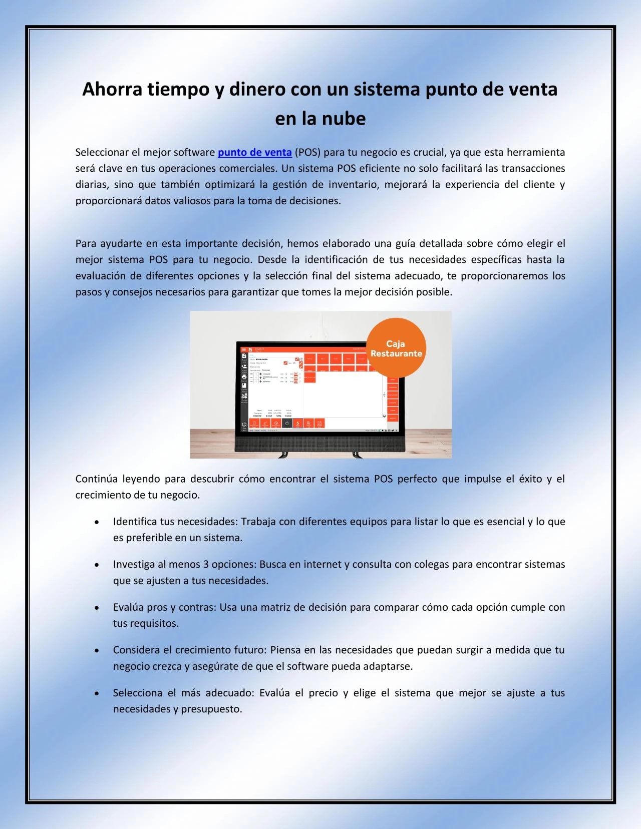 PDF-Ahorra tiempo y dinero con un sistema punto de venta en la nube