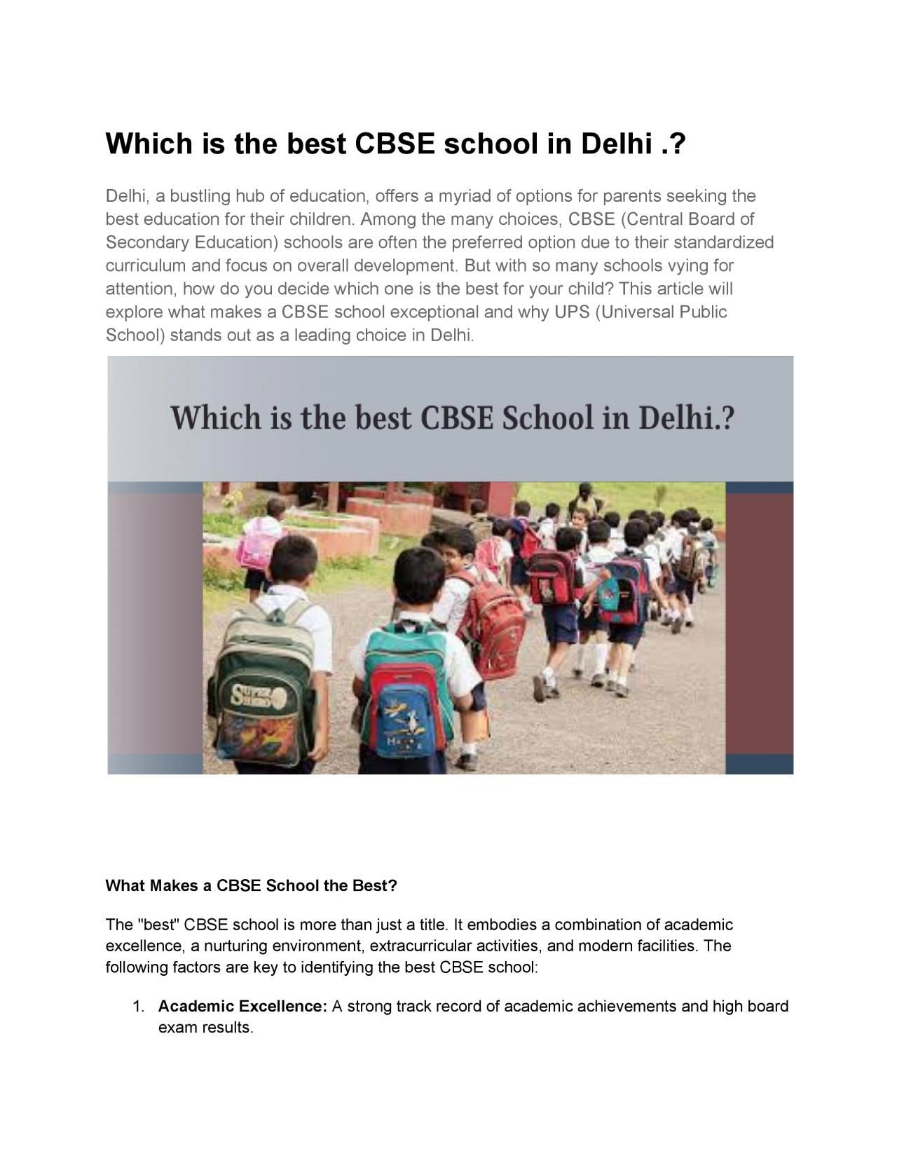 PDF-Which is the best CBSE school in Delhi .?