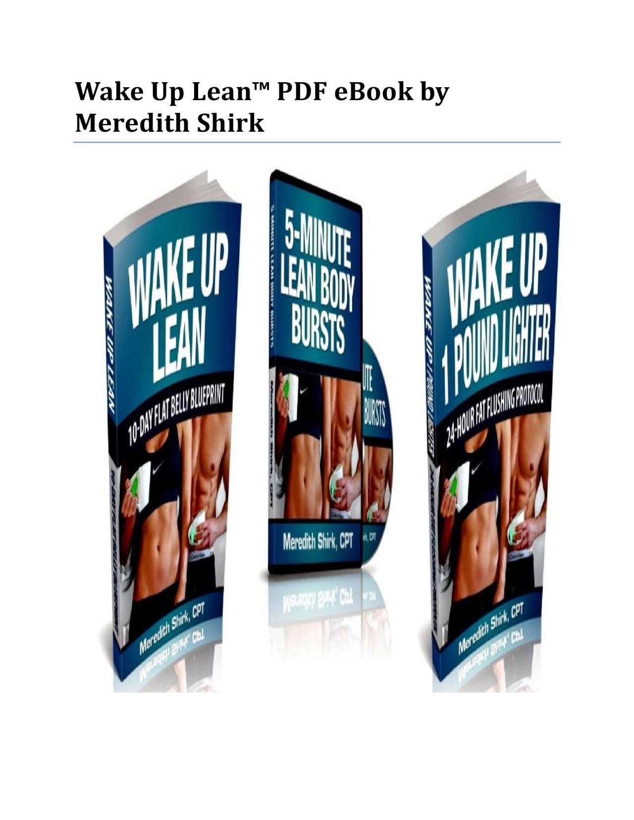 PDF-Wake Up Lean™ PDF eBook by Meredith Shirk