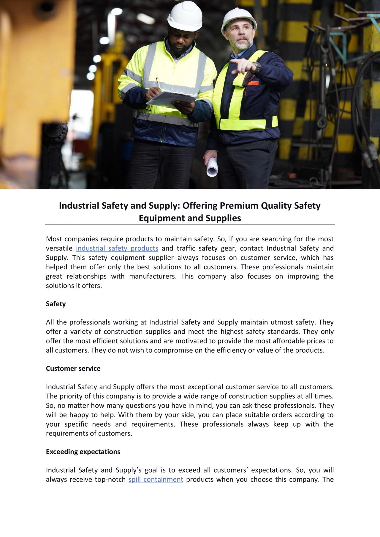 PDF-Industrial Safety and Supply: Offering Premium Quality Safety Equipment And Supplies