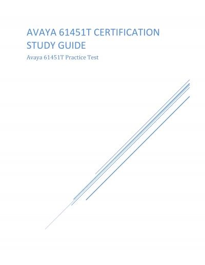 Avaya 61451T Certification Study Guide