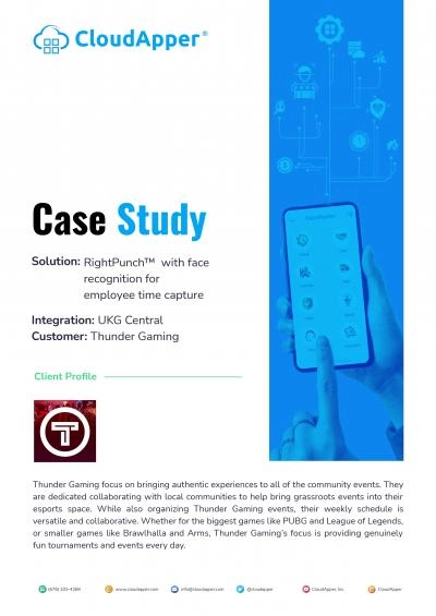 Case Study: Esports Center Leverages CloudApper AI TimeClock (RightPunch) with Face Recognition