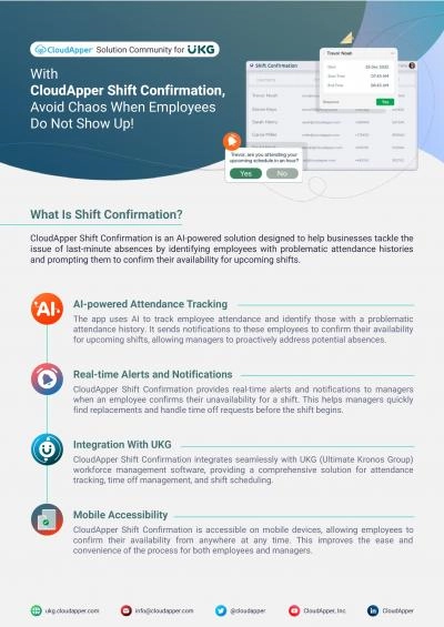 With CloudApper Shift Confirmation, Avoid Chaos When Employees Do Not Show Up!