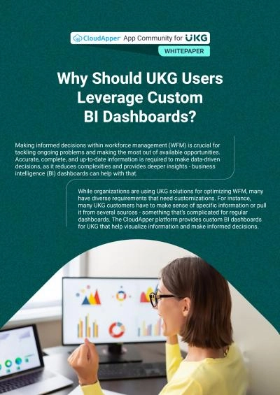 Why Should UKG Users Leverage Custom BI Dashboards?