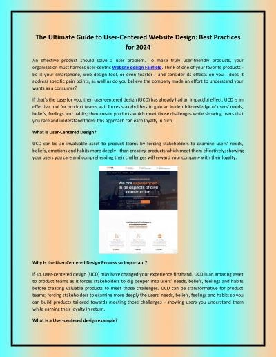 The Ultimate Guide to User-Centered Website Design: Best Practices for 2024