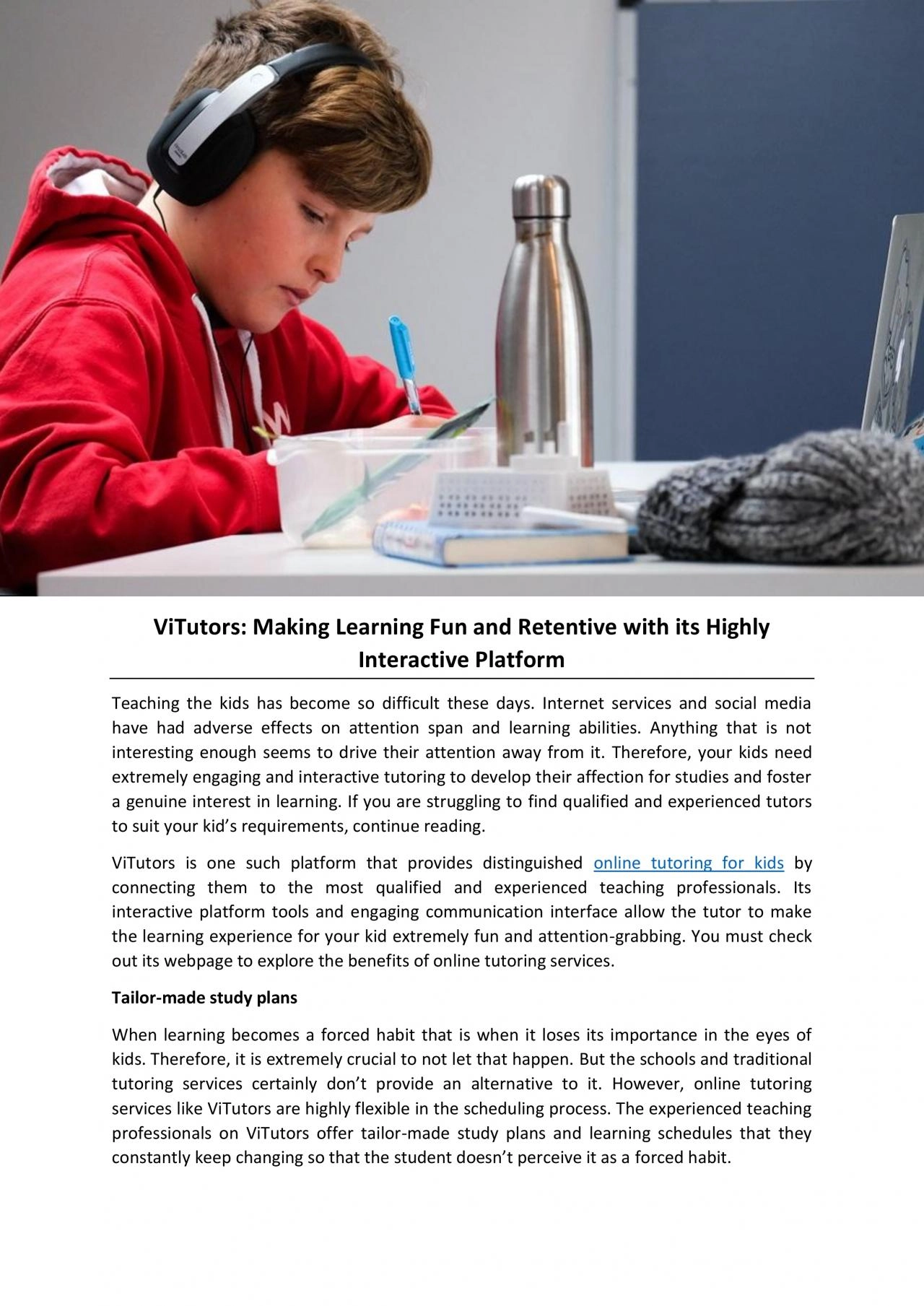 PDF-ViTutors: Making Learning Fun and Retentive with its Highly Interactive Platform