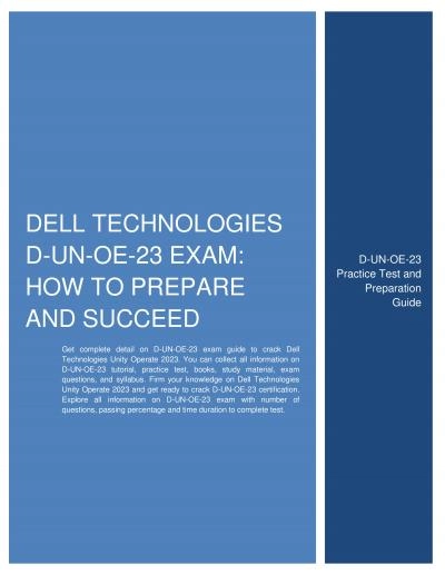 Dell Technologies D-UN-OE-23 Exam: How to Prepare and Succeed