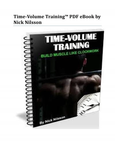 Time-Volume Training™ PDF eBook by Nick Nilsson