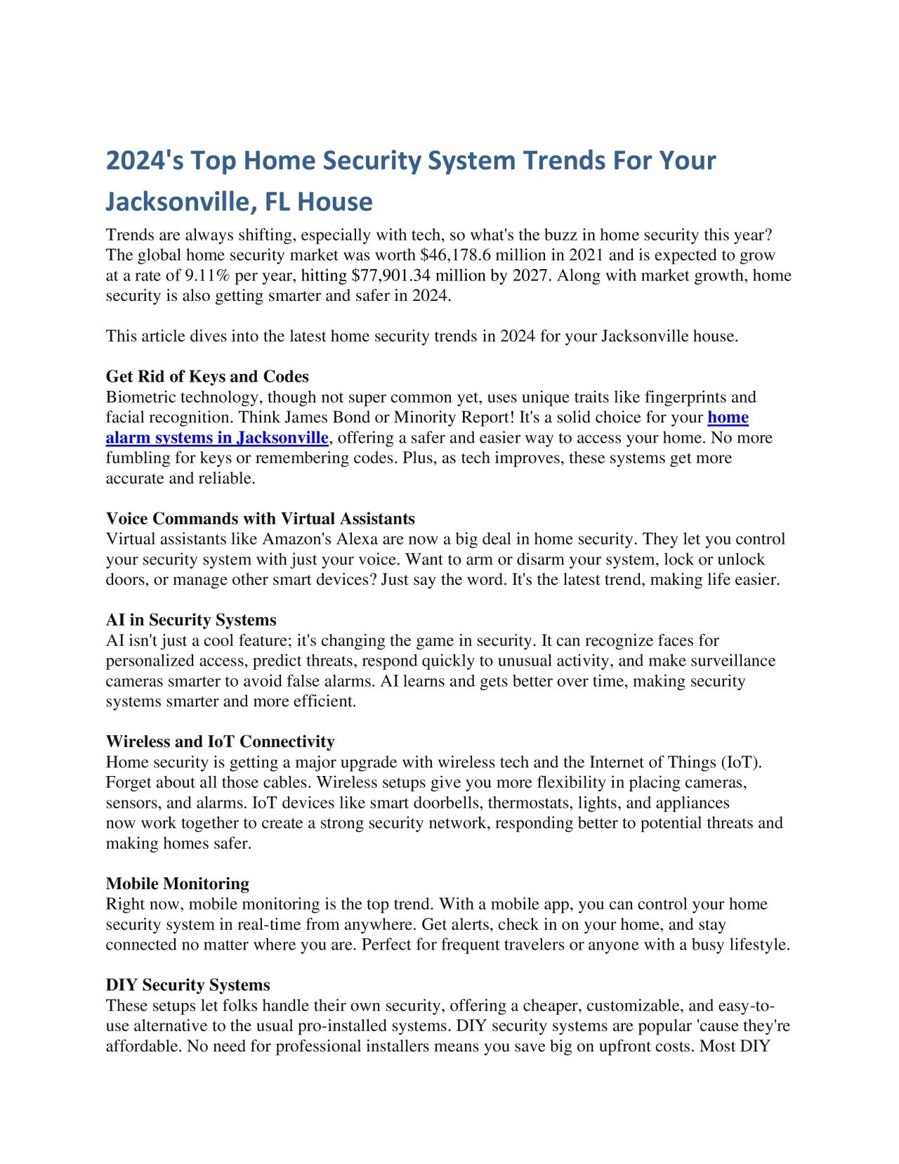 PDF-2024\'s Top Home Security System Trends For Your Jacksonville, FL House