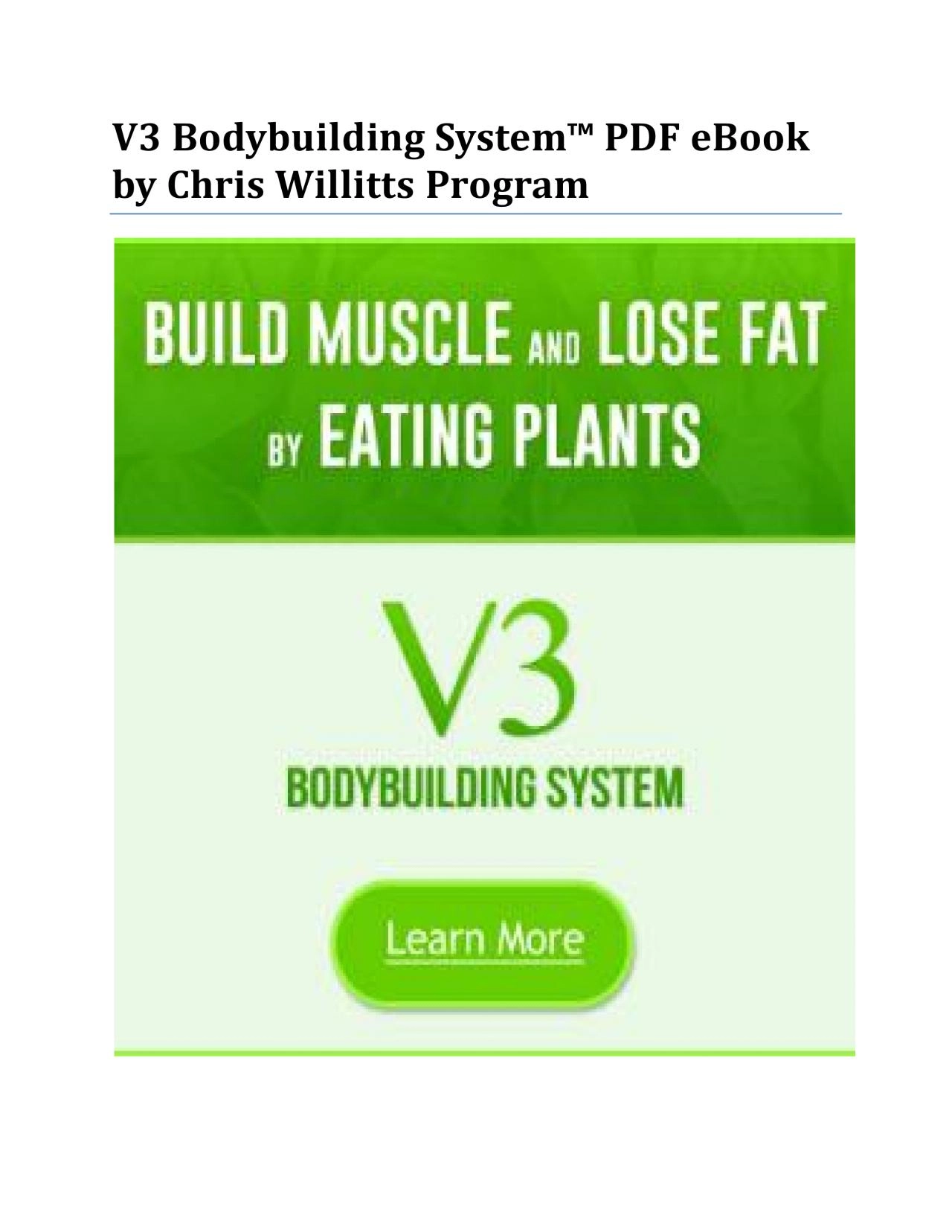 PDF-V3 Bodybuilding System™ PDF eBook by Chris Willitts