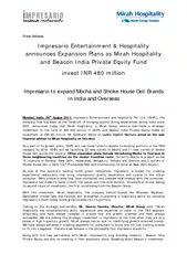 Press Release Impresario Entertainment & Hospitality announces Expansi