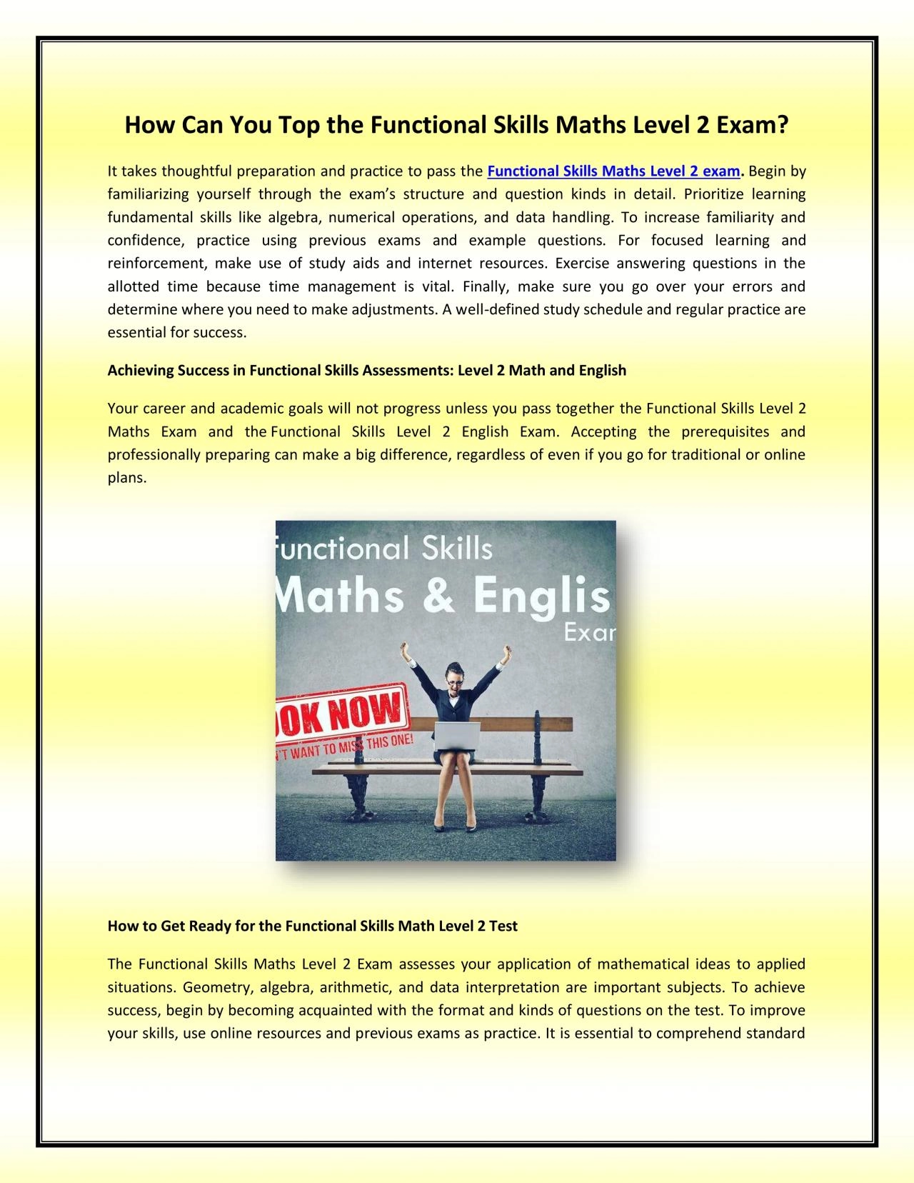 PDF-How Can You Top the Functional Skills Maths Level 2 Exam?