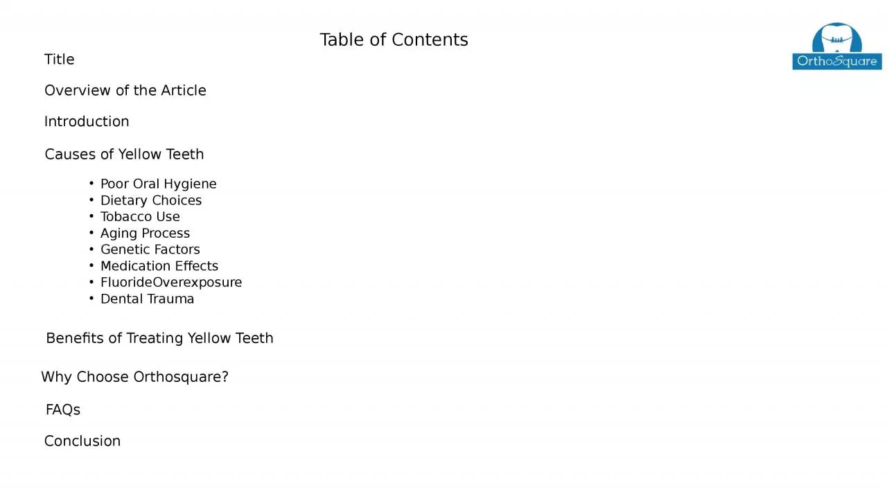 PPT-Common Yellow Teeth Causes and How to Prevent Discoloration