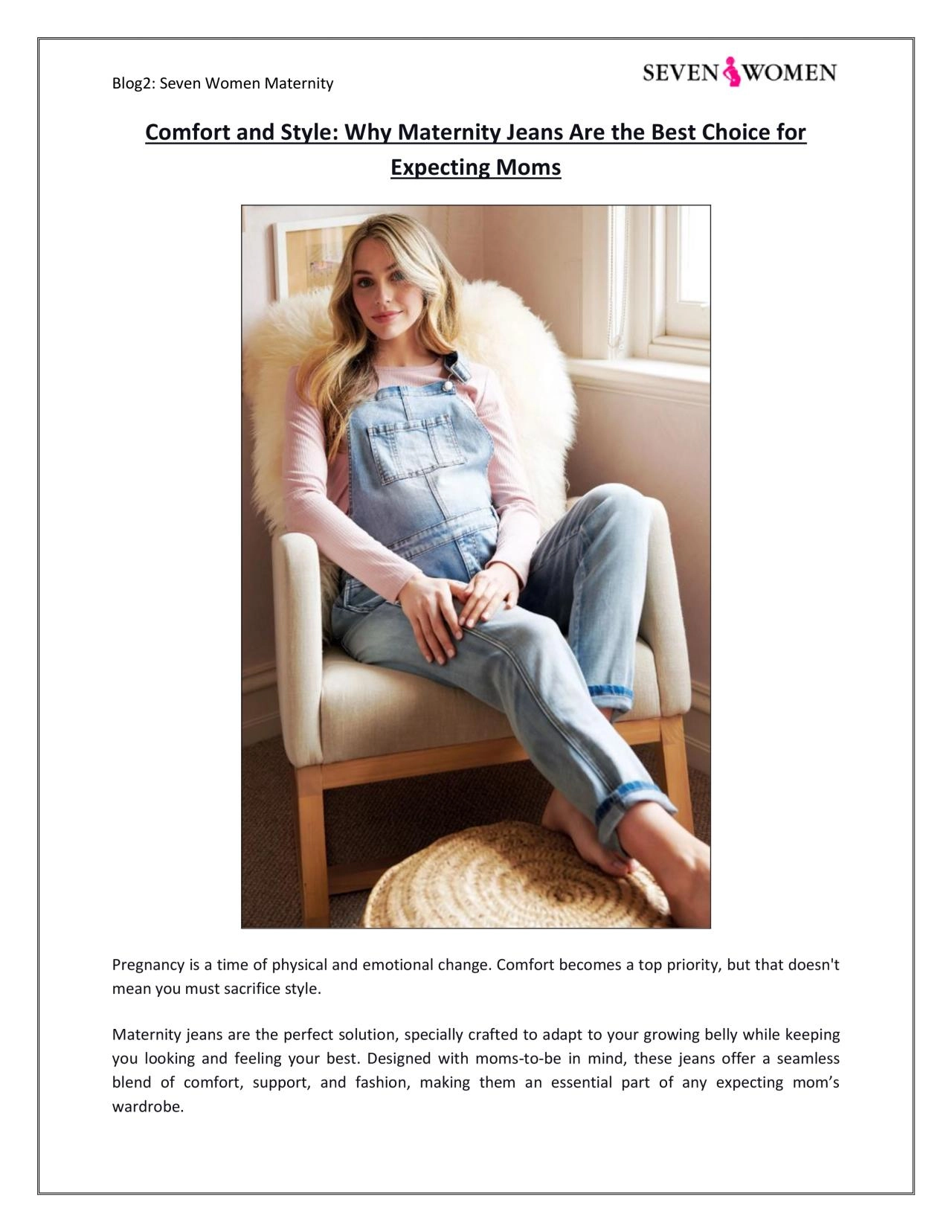 PDF-Comfort & Style: Why Maternity Jeans Are the Best Choice for Expecting Moms | Seven Women