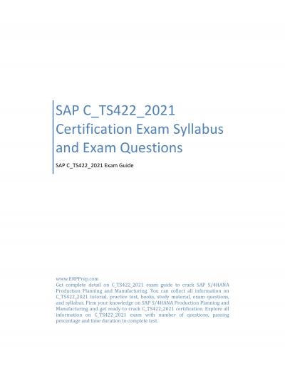 SAP C_TS422_2021 Certification Exam Syllabus and Exam Questions