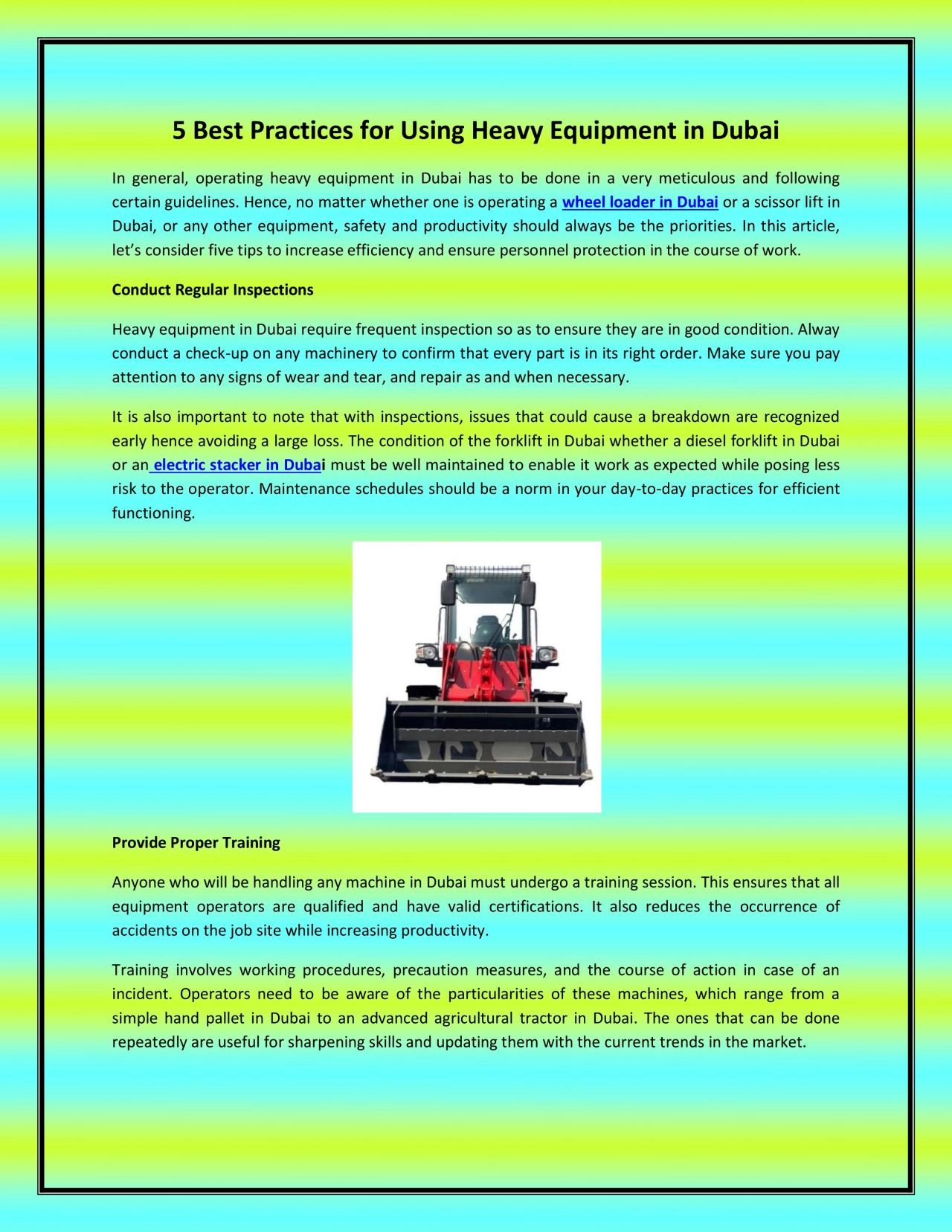 PDF-5 Best Practices for Using Heavy Equipment in Dubai