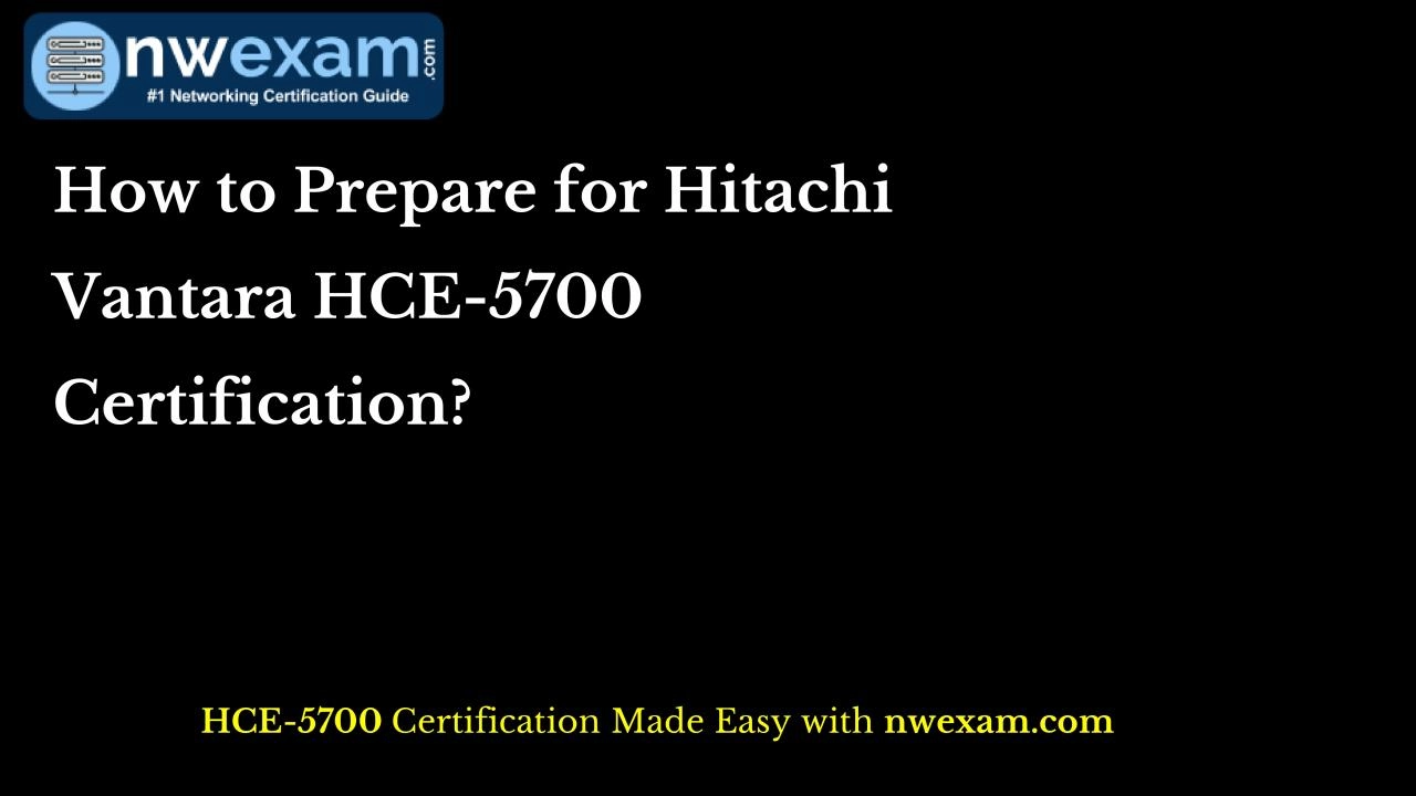 PDF-How to Prepare for Hitachi Vantara HCE-5700 Certification?