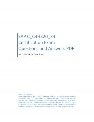 SAP C_C4H320_34 Certification Exam Questions and Answers PDF