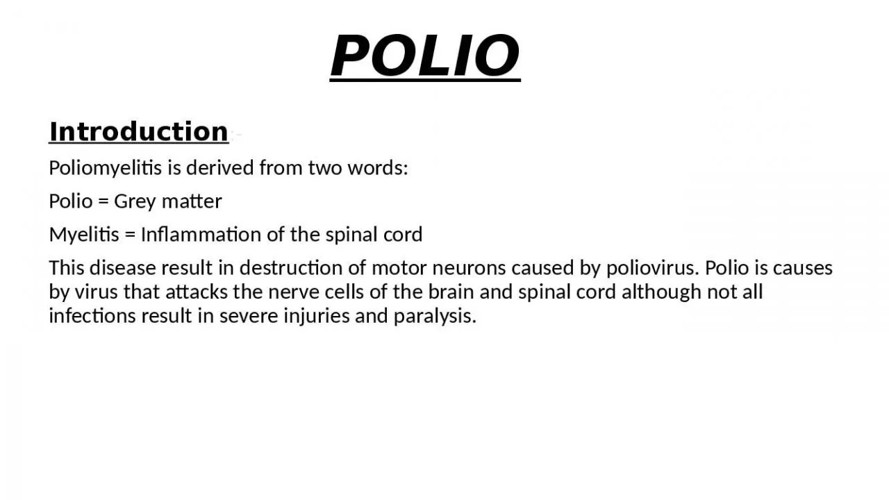 PPT-POLIO Introduction :-