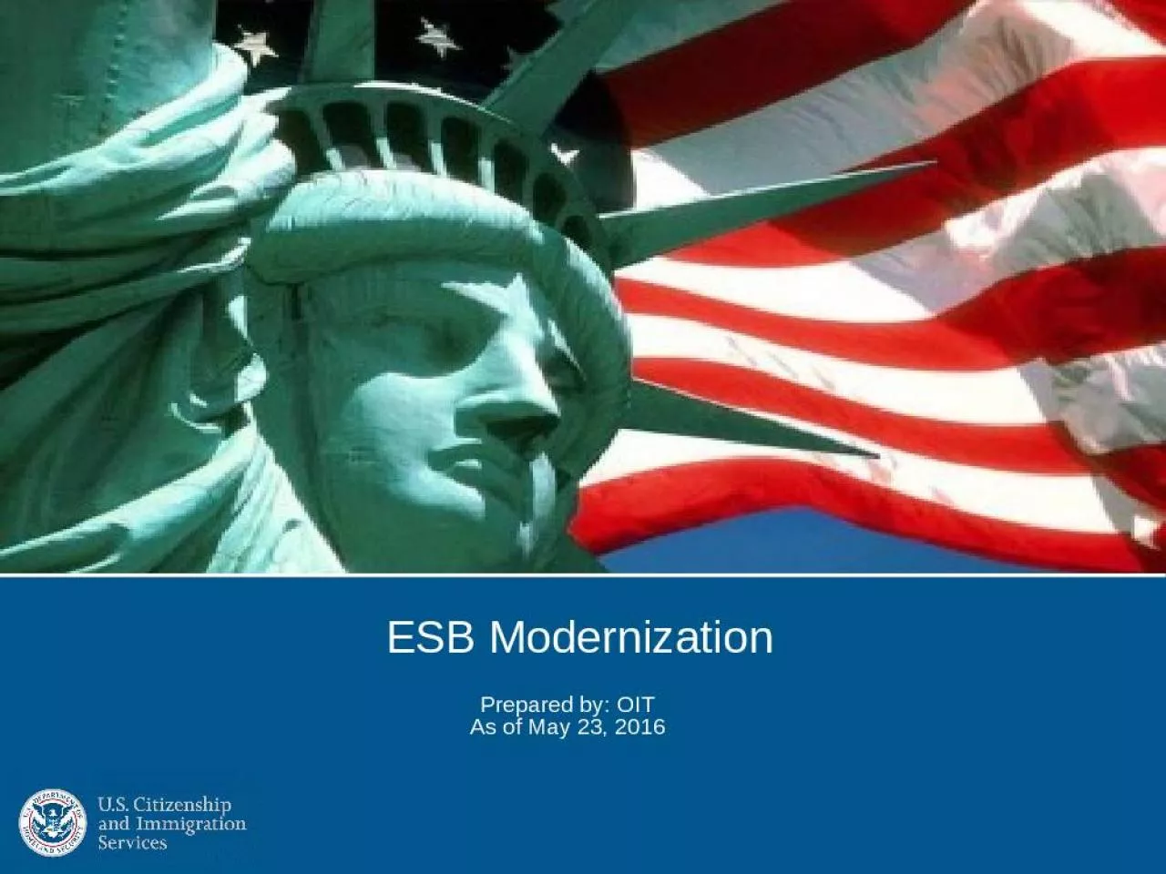 PPT-ESB Modernization Prepared by: OIT