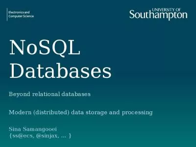 NoSQL  Databases Beyond