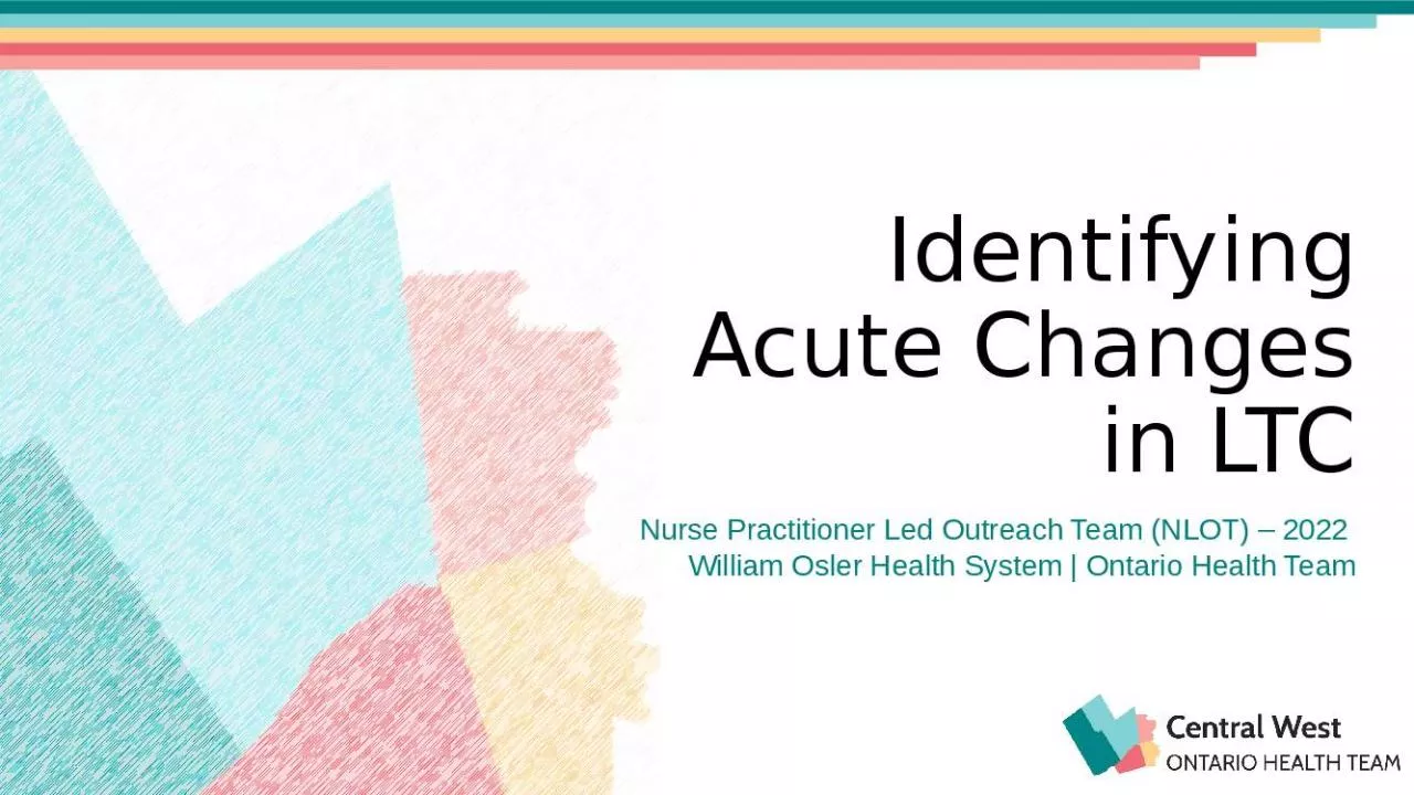 PPT-Identifying Acute Changes in LTC