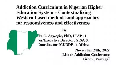 Addiction Curriculum in Nigerian Higher Education System – Contextualizing Western-based methods