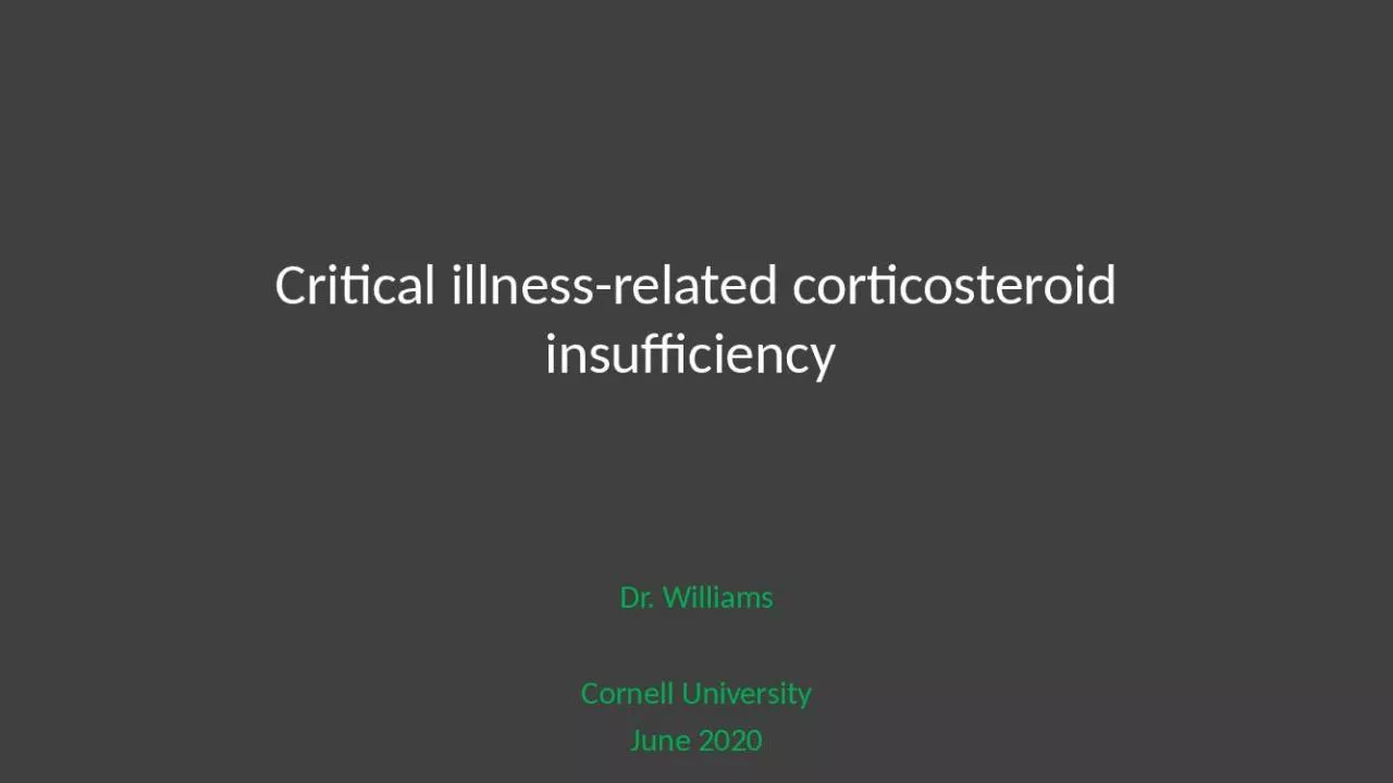 PPT-Dr. Williams Cornell University