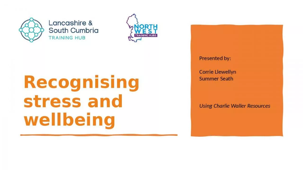 PPT-Recognising stress and wellbeing 